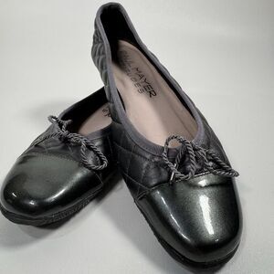 Paul Mayer Attitudes Quilted Grey Silver Ballet Flats Size 5.5 US / 36 EU - Styl